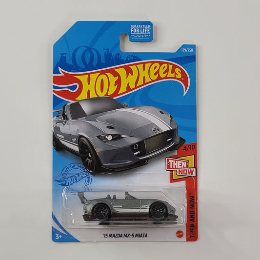 Hot Wheels - '15 Mazda MX-5 Miata (Anodized Metalflake Gray) [Then and Now Mini Collection (2021) - 4/10]