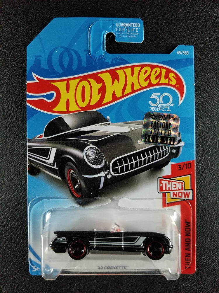 Hot Wheels - '55 Corvette (Black) [Factory Sealed 2018 Set]