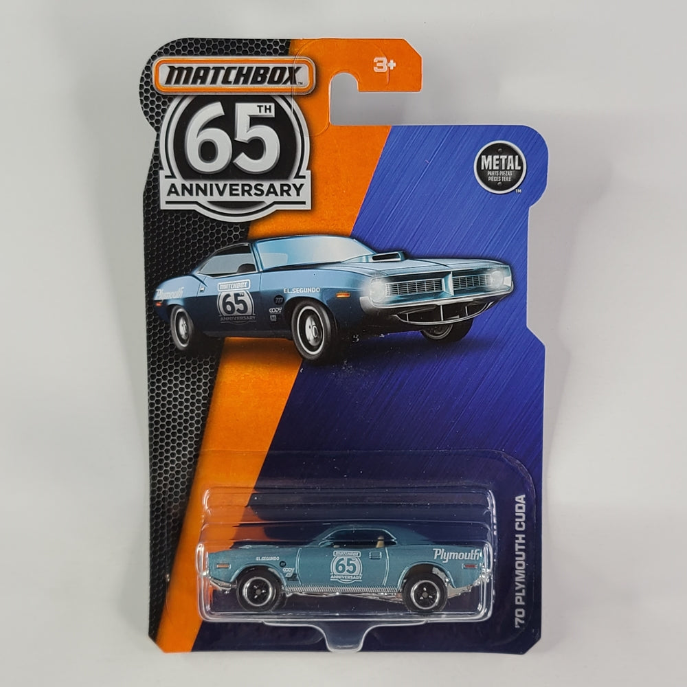 Matchbox - '70 Plymouth Cuda (Metalflake Light Blue)