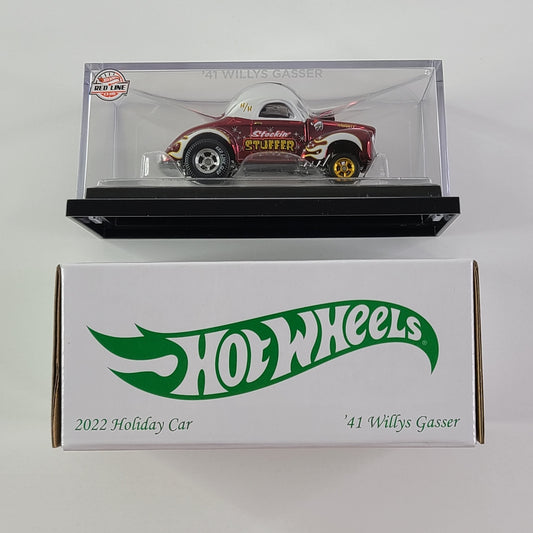 Hot Wheels - '41 Willys Gasser Holiday Car (Spectraflame Oxblood) [2022 RLC Exclusive - 21915/30000]