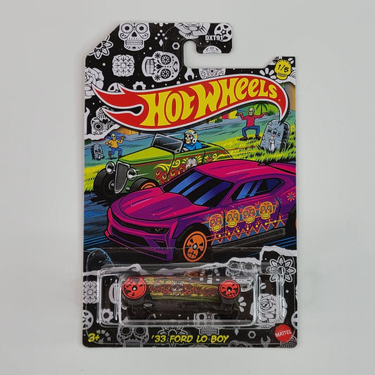 Hot Wheels - '33 Ford Lo Boy (Metalflake Olive Green) [Happy Halloween! Series (2021) - 1/5]