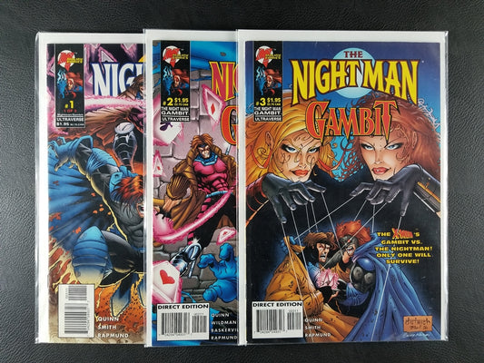 The Night Man/Gambit #1A-3 Set (Malibu/Marvel, 1996)