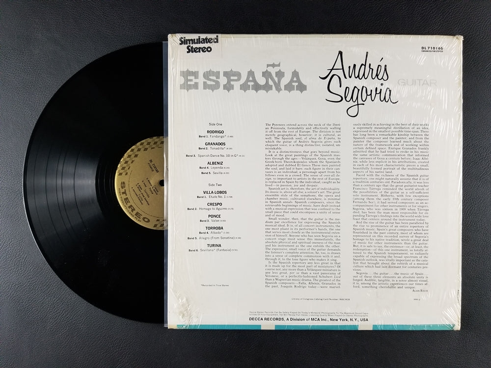 Segovia - Espana (1968, LP)