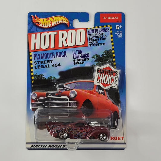 Hot Wheels - '41 Willys (Metalflake Burgundy) [Editor's Choice Series 2 (2001)]