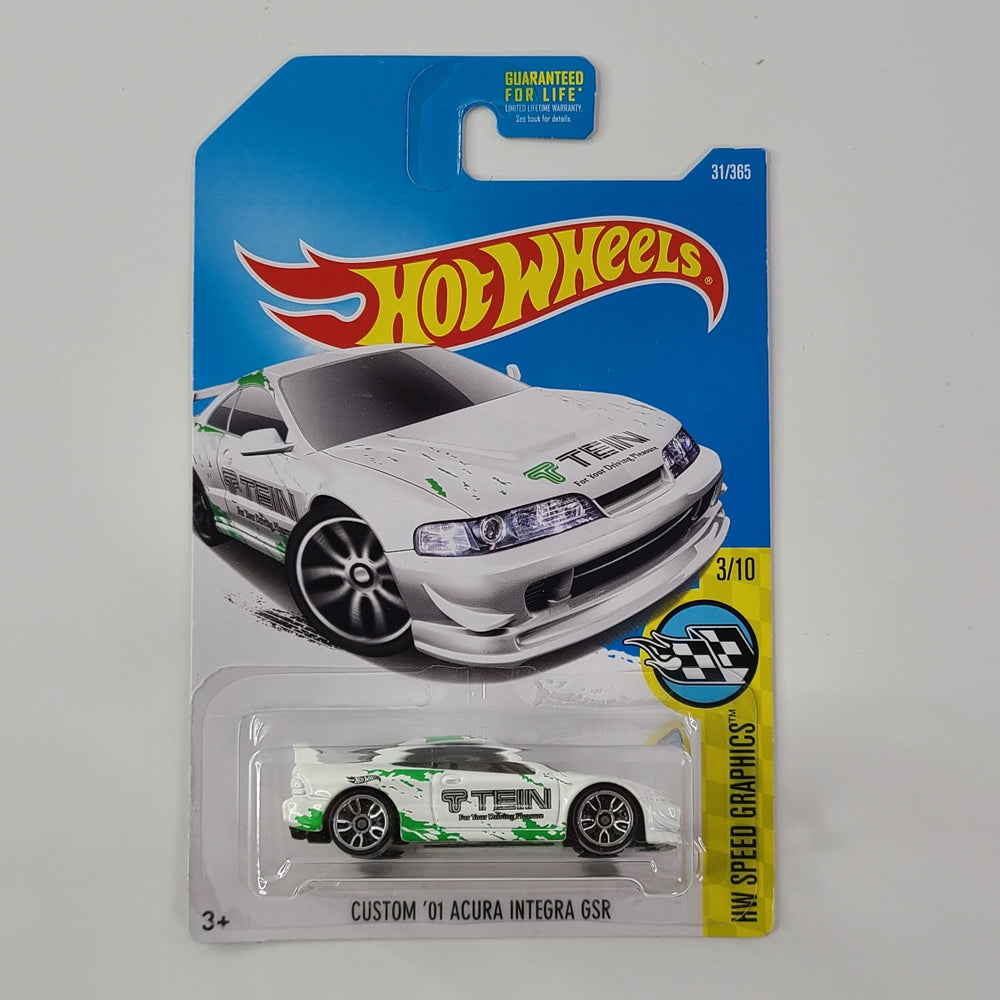 Hot Wheels - Custom '01 Acura Integra GSR (White) [HW Speed Graphics Mini Collection (2017) - 3/10]