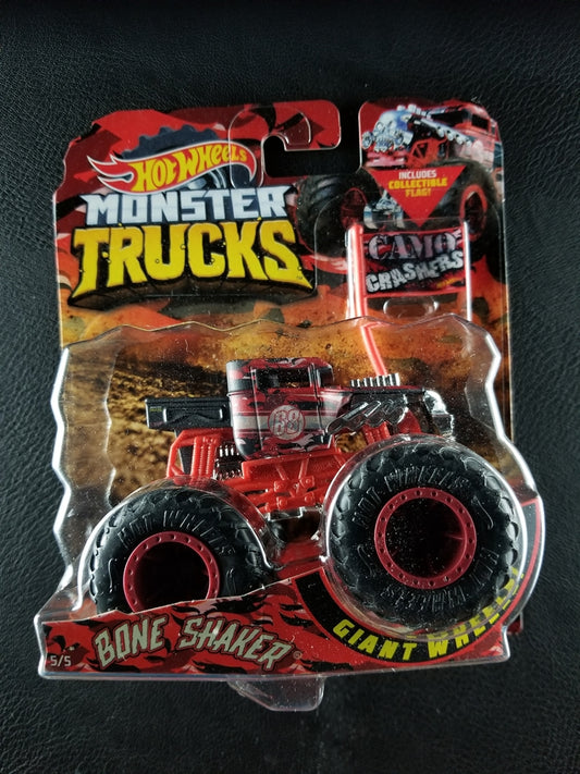 Hot Wheels Monster Trucks - Bone Shaker (Black) [5/5 - Camo Crashers]