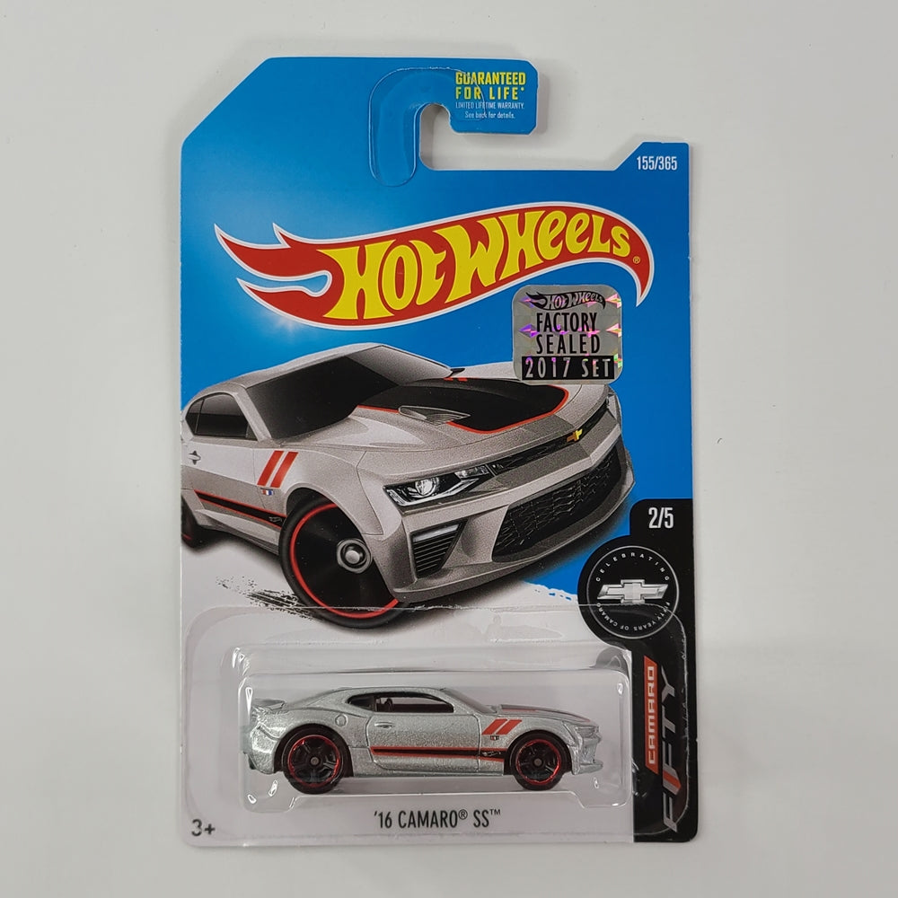 Hot Wheels - '16 Camaro SS (Metalflake Silver) [Camaro Fifty Mini Collection (2017) - 2/5] [Factory Sealed 2017 Set]