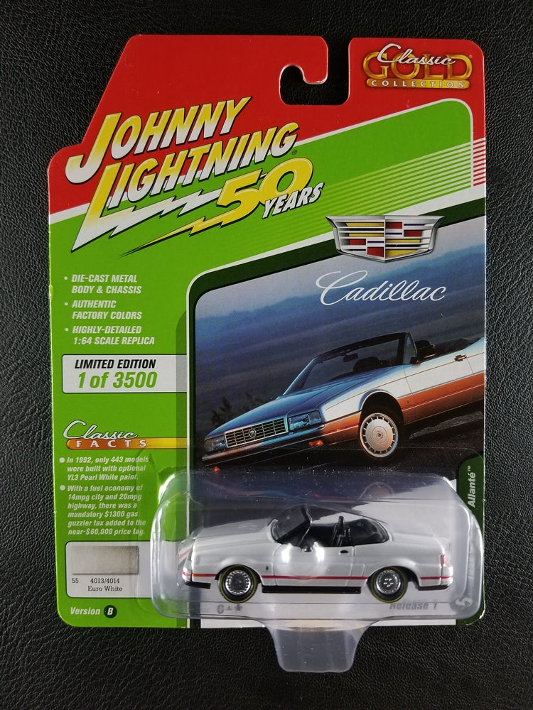 Johnny Lightning - 1992 Cadillac Allanté (Euro White) [5/6 - Classic Gold Edition 2019 (Release 1) [Version B]; Limited Edition, 1 of 3500]
