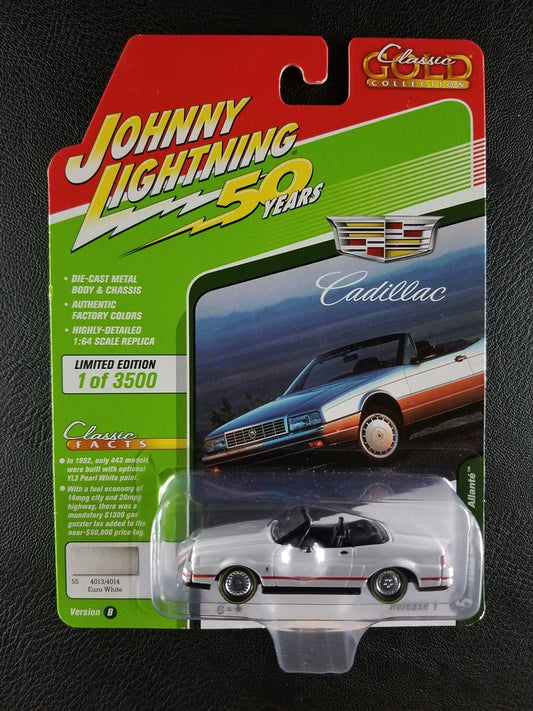 Johnny Lightning - 1992 Cadillac Allanté (Euro White) [5/6 - Classic Gold Edition 2019 (Release 1) [Version B]; Limited Edition, 1 of 3500]