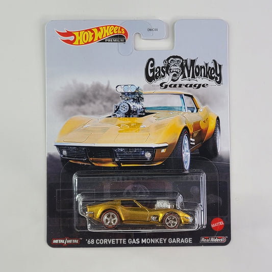 Hot Wheels Premium - '68 Corvette Gas Monkey Garage (Spectraflame Gold)