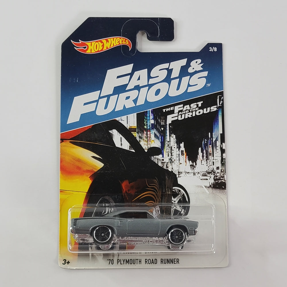 Hot Wheels - '70 Plymouth Road Runner (Grey) [Fast & Furious Series (2017) - 3/8] [Walmart Exclusive]