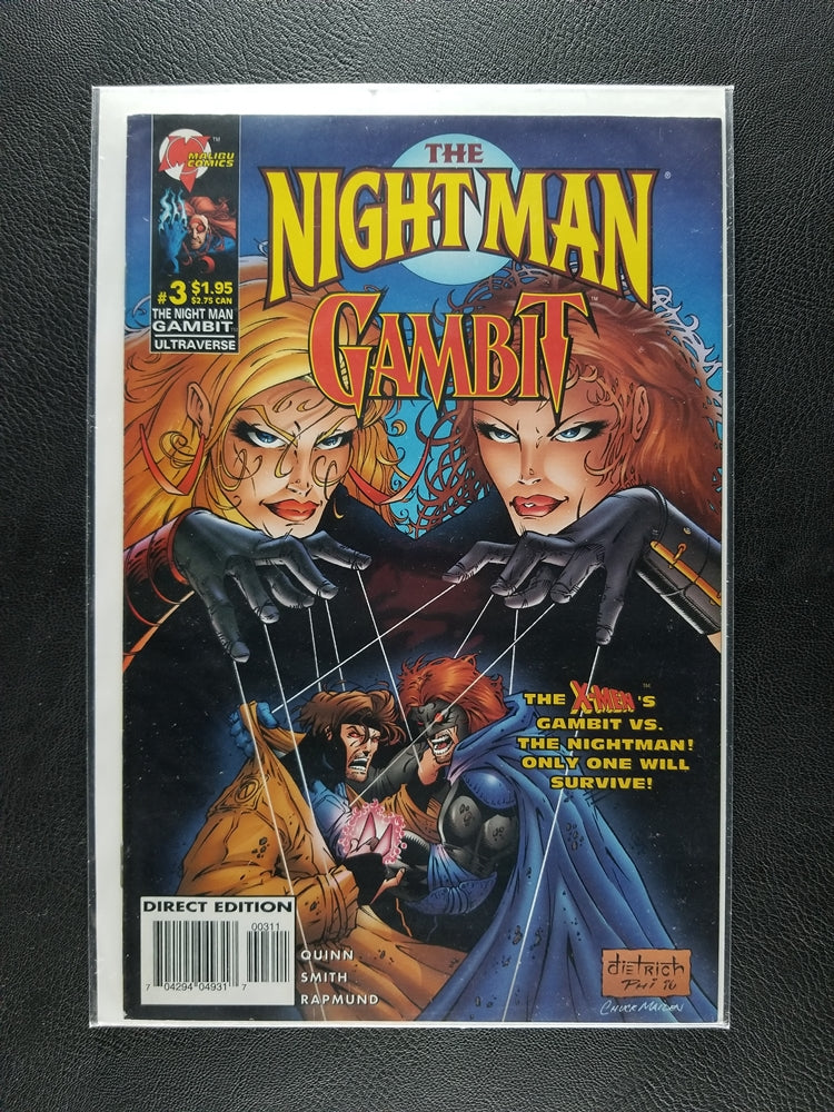 The Night Man/Gambit #1A-3 Set (Malibu/Marvel, 1996)