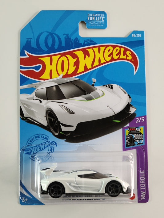 Hot Wheels - 2020 Koenigsegg Jesko (Metalflake Arctic White) [HW Torque Mini Collection (2021) - 2/5]