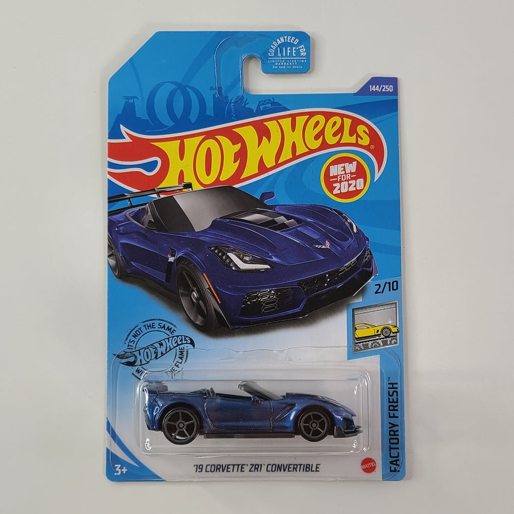 Hot Wheels - '19 Corvette ZR1 Convertible (Metalflake Blue) [Factory Fresh Mini Collection (2020) - 2/10]