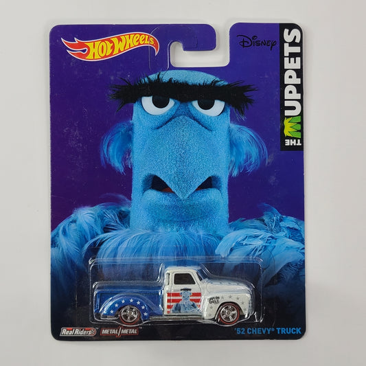 Hot Wheels - '52 Chevy Truck (Metalflake White/Metalflake Blue) [Pop Culture: The Muppets (2014)] [Sam the Eagle]