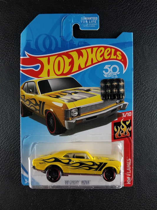 Hot Wheels - '68 Chevy Nova (Yellow) [Factory Sealed 2018 Set]