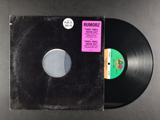 Rumorz - Three Times You're Out (1991, 12'' Single) [Promo]