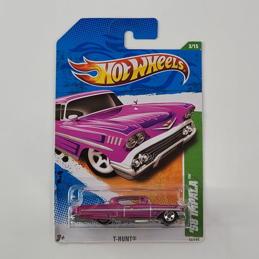 Hot Wheels - '58 Impala (Metalflake Magenta) [Treasure Hunts (2011) - 3/12]