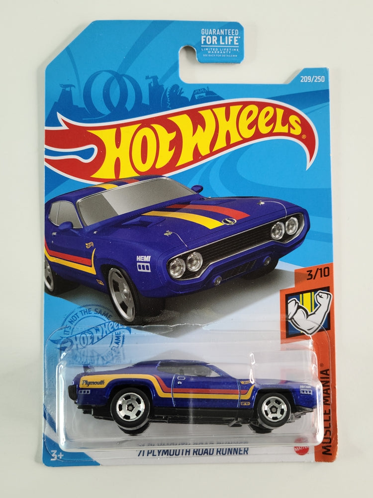 Hot Wheels - '71 Plymouth Road Runner (Blue) [Muscle Mania Mini Collection (2021) - 3/10]