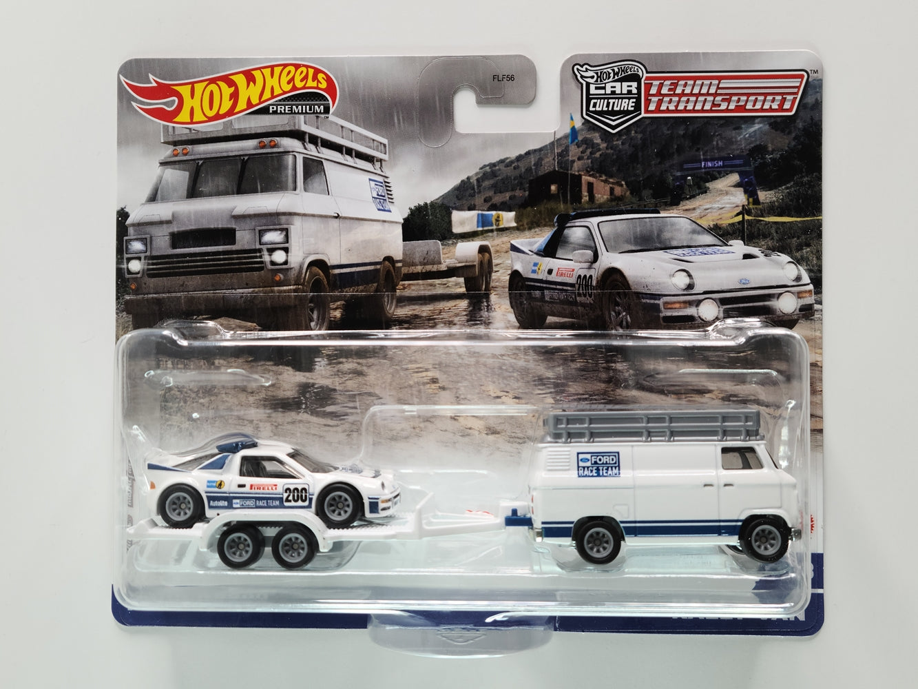 Hot Wheels Premium Ford Rs200 And Rally Van White 2021 Car Culture Throwback Collectibles 4987