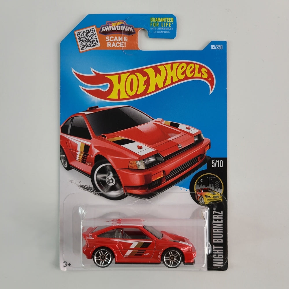 Hot Wheels - 1985 Honda CR-X (Red) [Night Burnerz Mini Collection (2016) - 5/10]