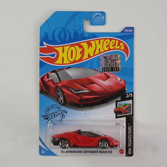 Hot Wheels - '16 Lamborghini Centenario Roadster (Red) [Factory Sealed 2020 Set]