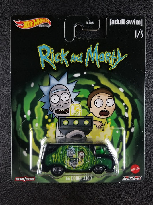 Hot Wheels Premium - '66 Dodge A100 (Gloss Black) [1/5 - 2020 Pop Culture: Rick and Morty]