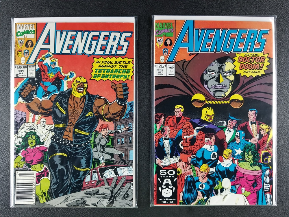 The Avengers [1st Series] #327-333 Set (Marvel, 1990-91)