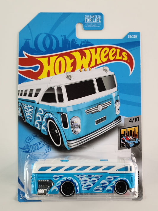 Hot Wheels - Surfin' School Bus (White & Blue)