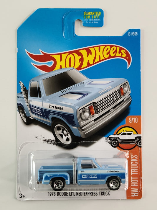 Hot Wheels - 1978 Dodge Li'l Red Express Truck (Light Blue) [HW Hot Trucks Mini Collection (2017) - 9/10]