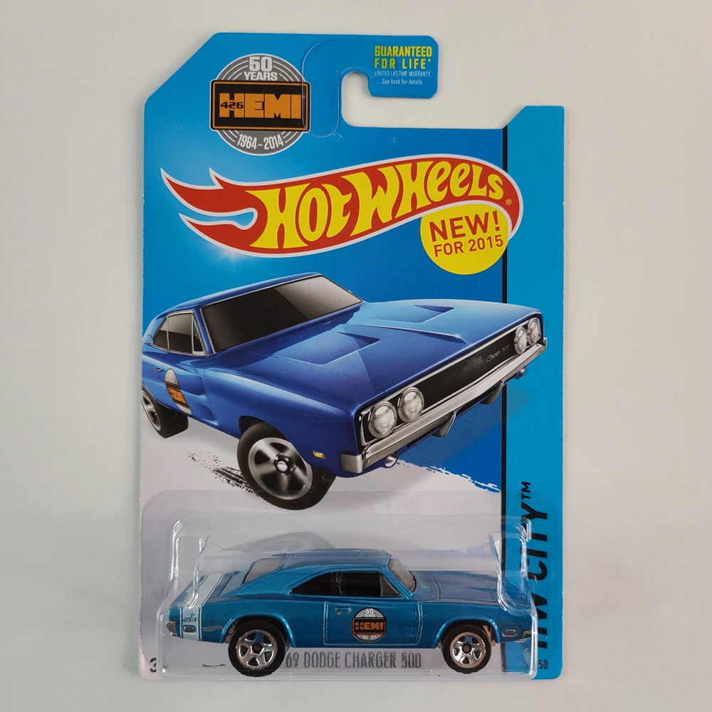 Hot Wheels - '69 Dodge Charger 500 (Metalflake Blue)