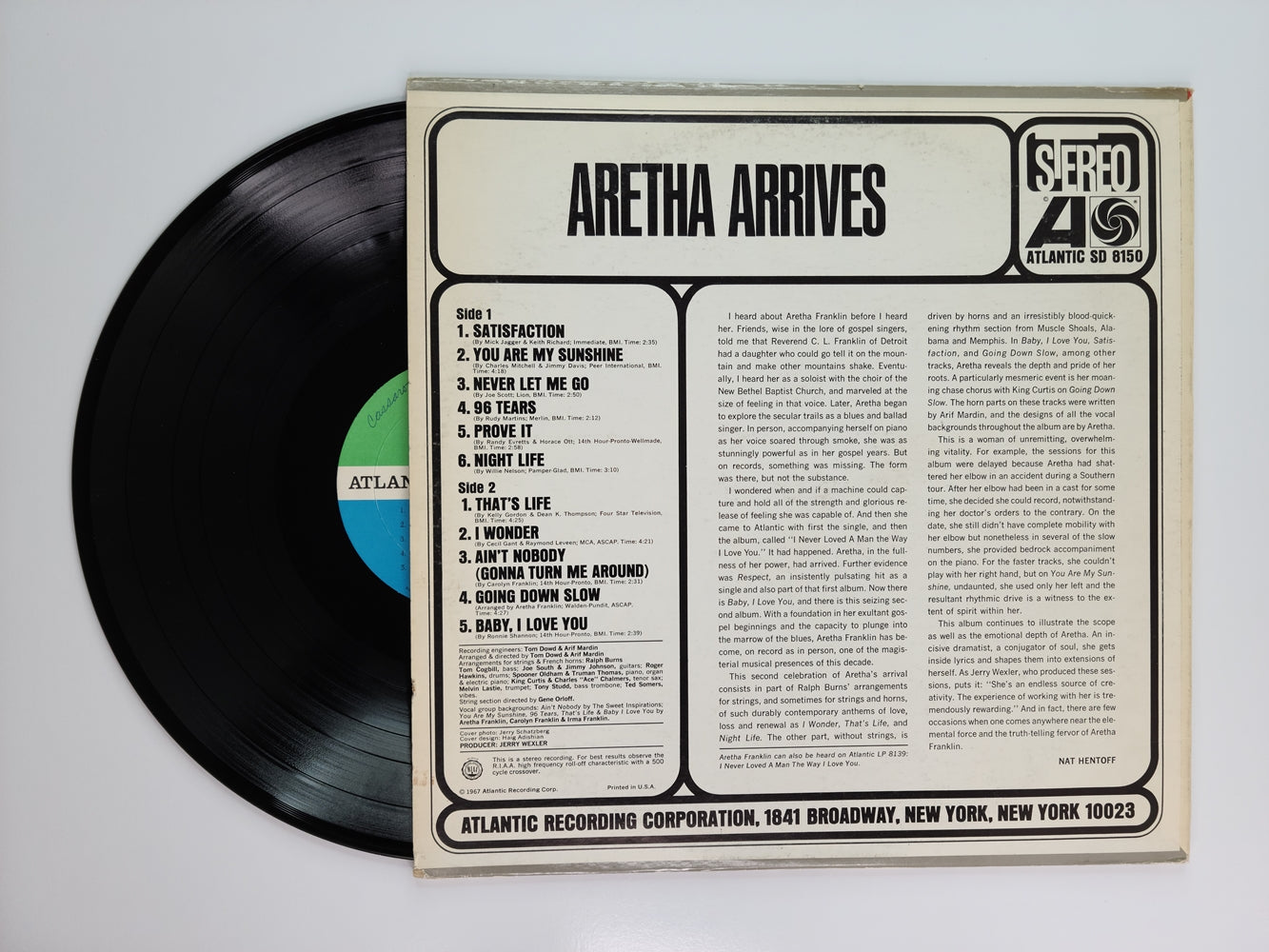 Aretha Franklin - Aretha Arrives (1967, LP)