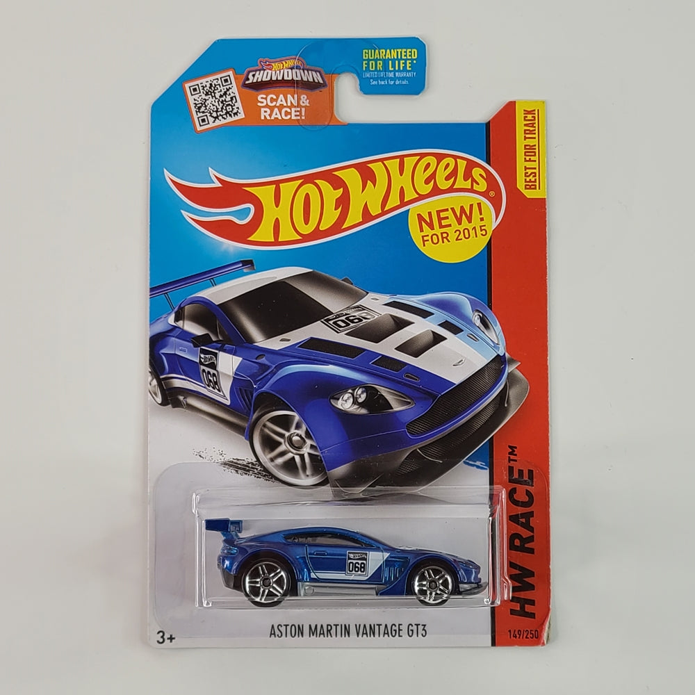 Hot Wheels - Aston Martin Vantage GT3 (Metalflake Blue) [HW Race: World Race Series (2015) - 149/250; New for 2015]