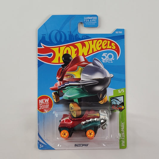 Hot Wheels - Bazoomka (Maroon & Green) [HW Fun Park Mini Collection (2018) - 5/5] [New for 2018]