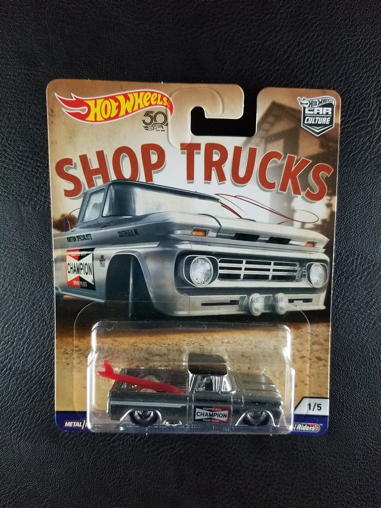 Hot Wheels Real Riders - Custom '62 Chevy Pickup (Silver) [1/5 - Car Culture: Shop Trucks]