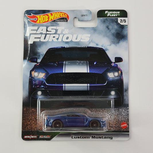 Hot Wheels Premium - Custom Mustang (Deep Impact Blue)