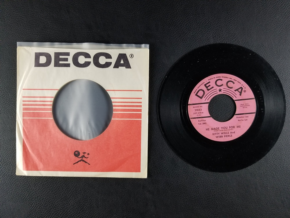 Kitty Wells & Webb Pierce - Finally / He Made You For Me (1965, 7'' Single) [Promo]