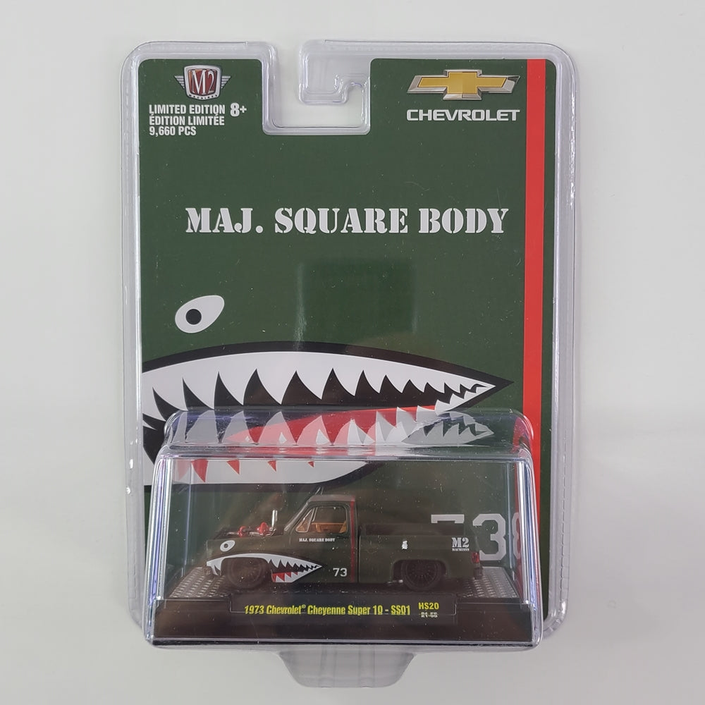 M2 - 1973 Chevrolet Cheyenne Super 10 - SS01 (Navy Green) [Limited Edition - 9,660 Pcs] [Maj. Square Body]
