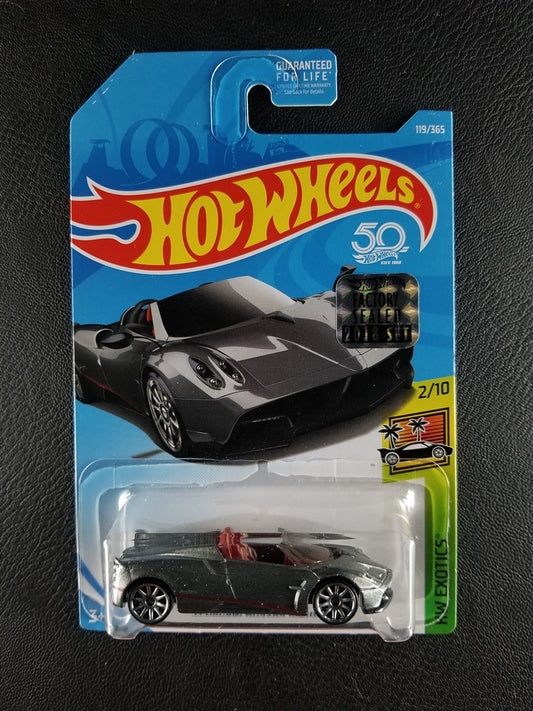 Hot Wheels - '17 Pagani Huarya Roadster (Gray) [Factory Sealed 2018 Set]