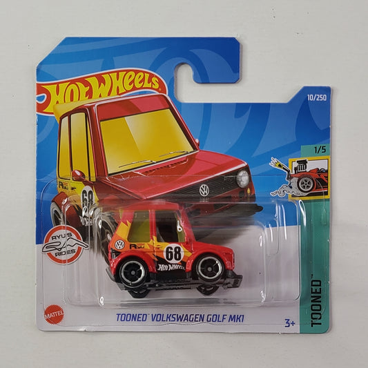 Hot Wheels - Tooned Volkswagen Golf MK1 (Red Gloss) [Short Card]