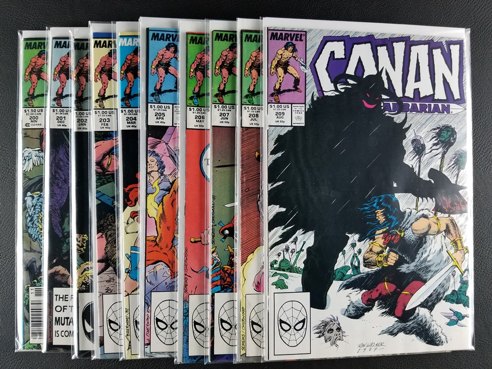 Conan the Barbarian #200-209 Set (Marvel, 1987-88)