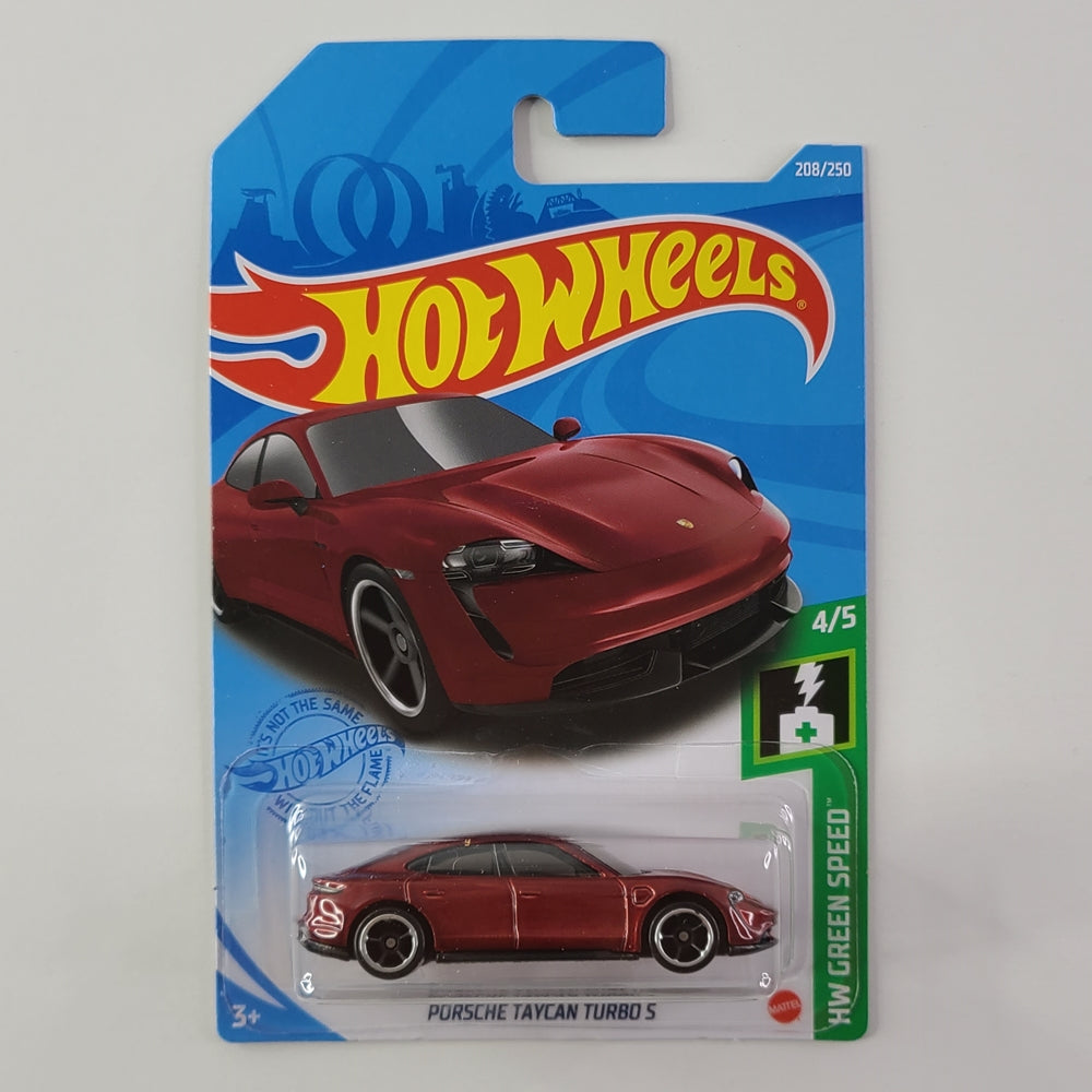 Hot Wheels - Porsche Taycan Turbo S (Metalflake Dark Red)