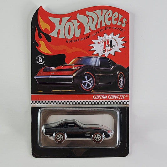 Hot Wheels - Custom Corvette (Spectraflame Black) [2022 RLC Exclusive - 17931/25000]