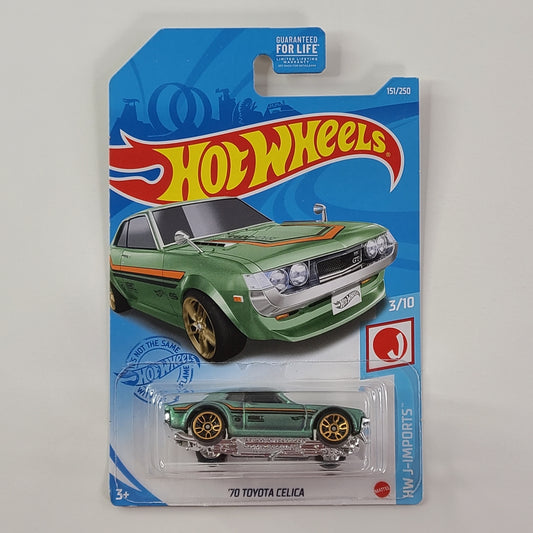 Hot Wheels - '70 Toyota Celica (Metalflake Mint Green) [HW J-Imports Mini Collection (2021) - 3/10]