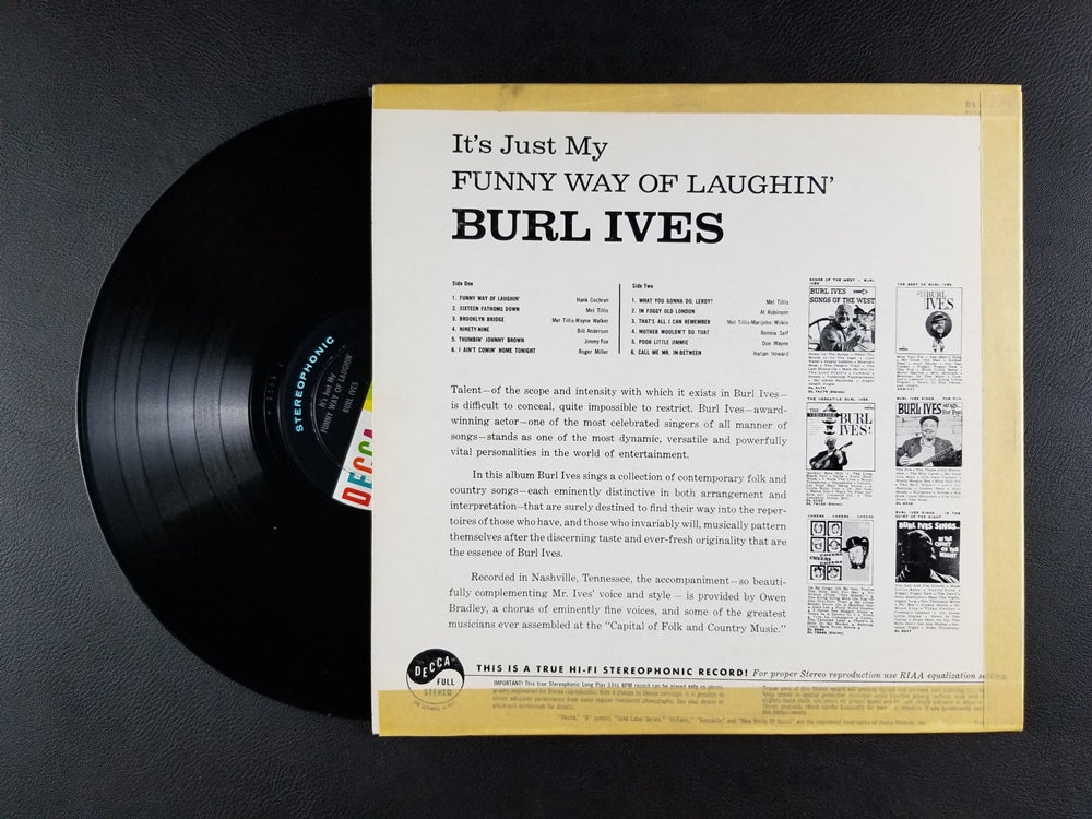 Burl Ives - It's Just My Funny Way of Laughin' (1962, LP)