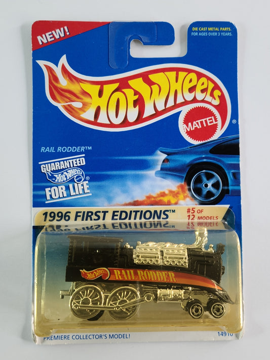 Hot Wheels - Rail Rodder (Black) [1996 First Editions - 5/12]