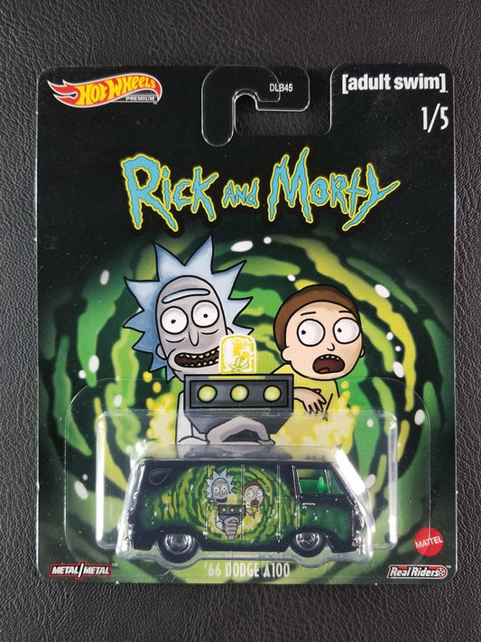 Hot Wheels Premium - '66 Dodge A100 (Gloss Black) [1/5 - 2020 Pop Culture: Rick and Morty]