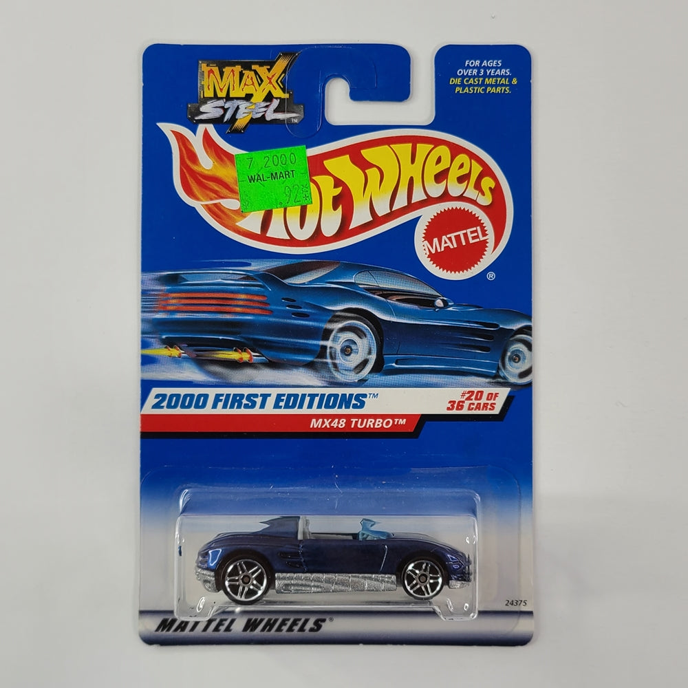 Hot Wheels - MX48 Turbo (Metalflake Blue) [2000 First Editions - 20/36]