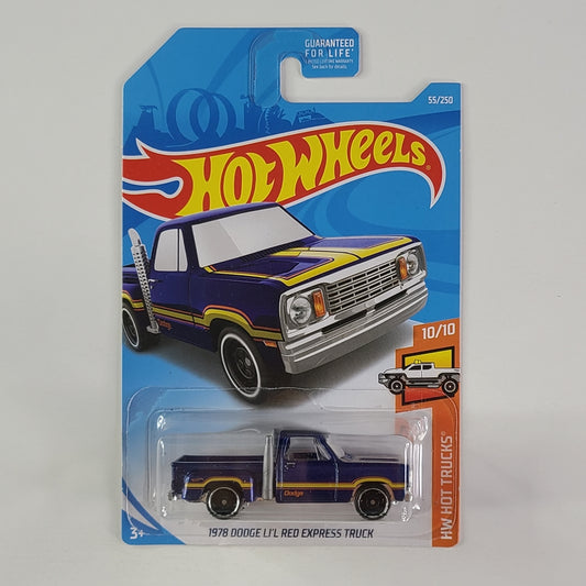 Hot Wheels - 1978 Dodge Li'l Red Express Truck (Metalflake Dark Blue)