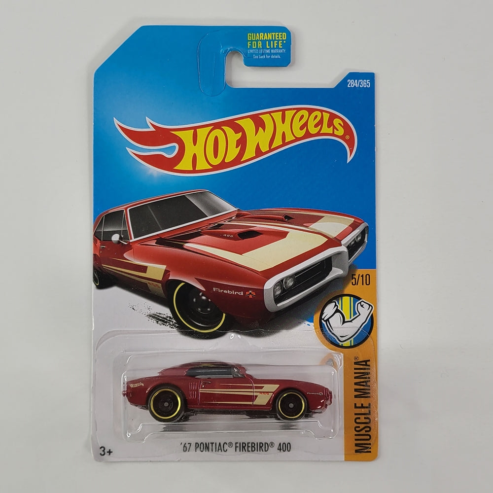 Hot Wheels - '67 Pontiac Firebird 400 (Metalflake Red) [Muscle Mania Mini Collection (2017) - 5/10]